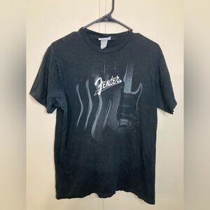 Fender Guitar Black T-Shirt Size M